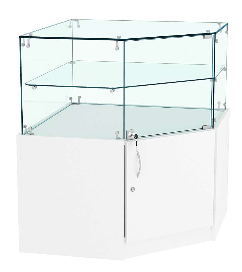 Прилавок Истра №104 угловой (закрытый) Белый