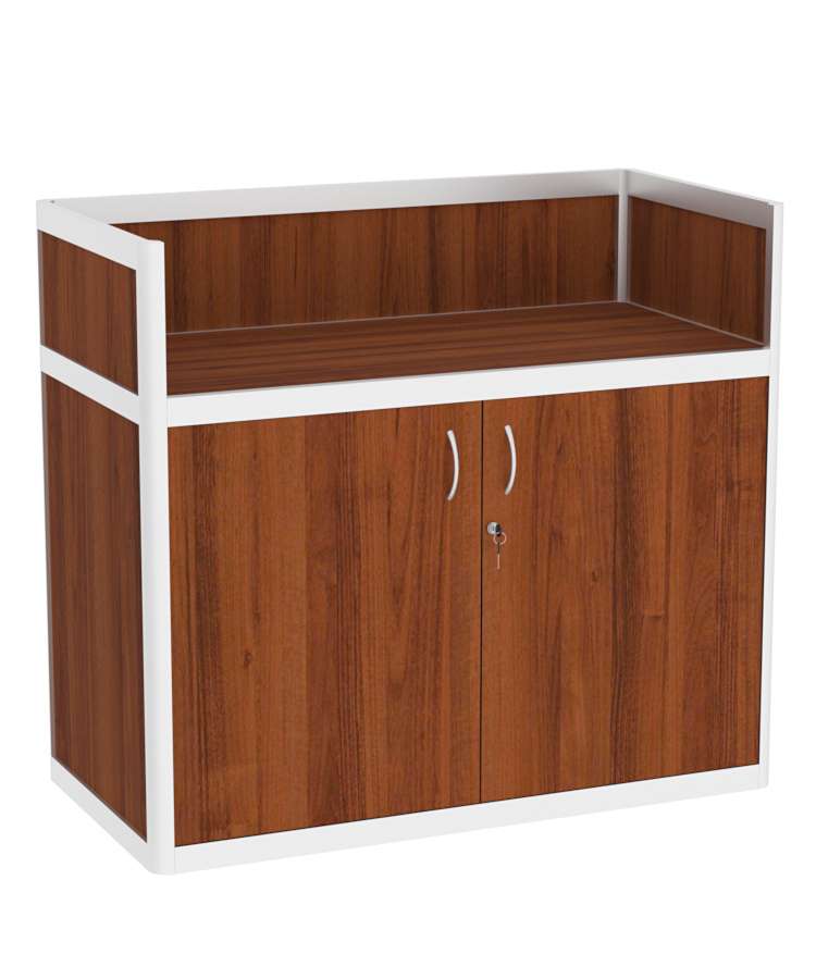 Прилавок под кассу из профиля №5  (закрытый) Орех