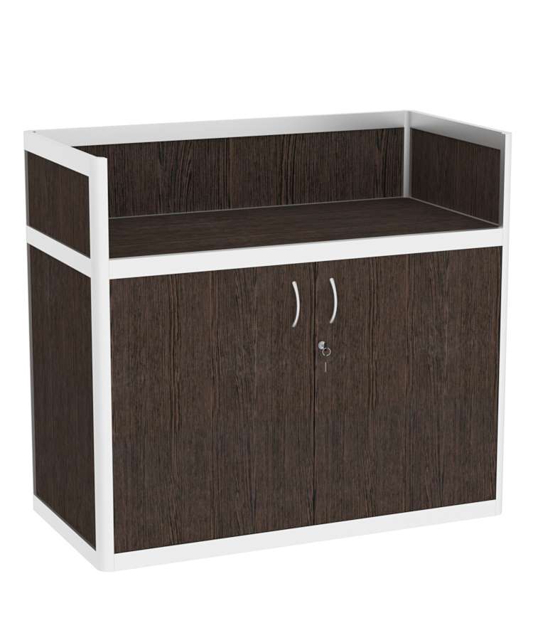 Прилавок под кассу из профиля №5  (закрытый) Дуб Венге