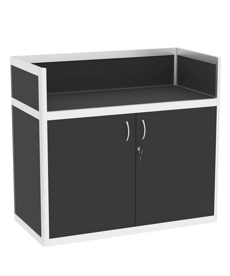 Прилавок под кассу из профиля №5  (закрытый) Черный