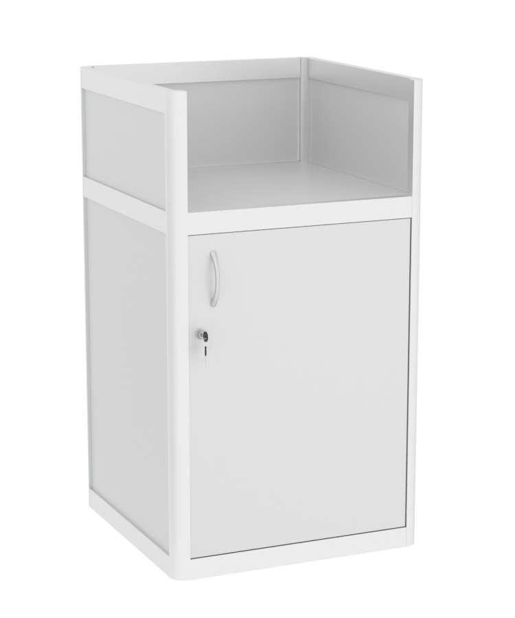 Прилавок под кассу из профиля №6 (закрытый) Серый