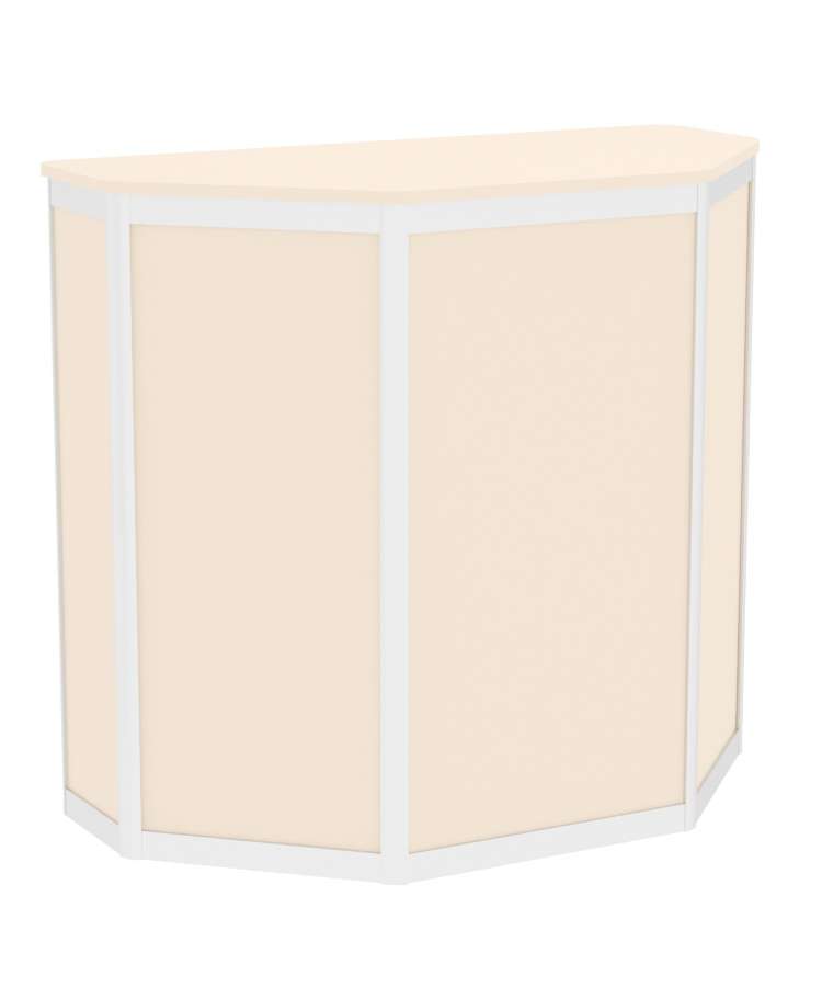 Прилавок из профиля трапеция №1  (открытый) Крем Вайс