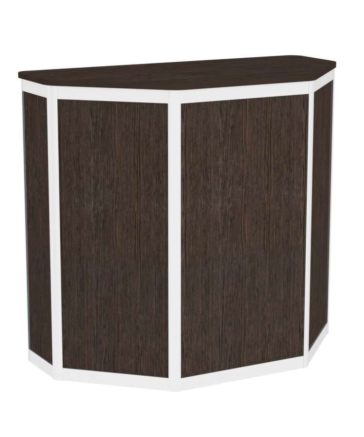 Прилавок из профиля трапеция №1  (закрытый) Дуб Венге