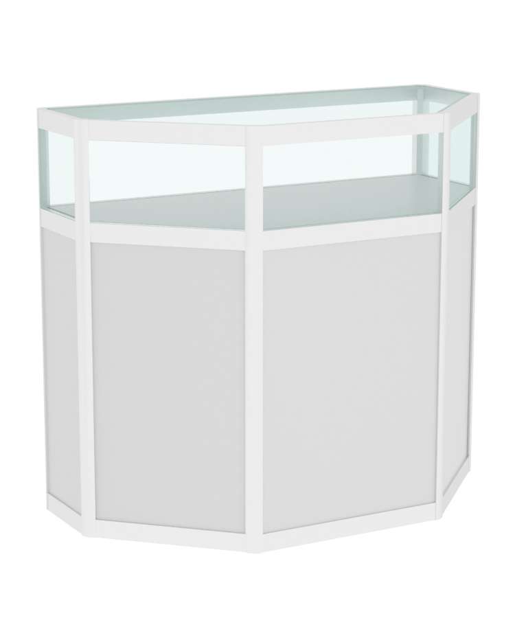 Прилавок из профиля трапеция №2  (открытый) Серый