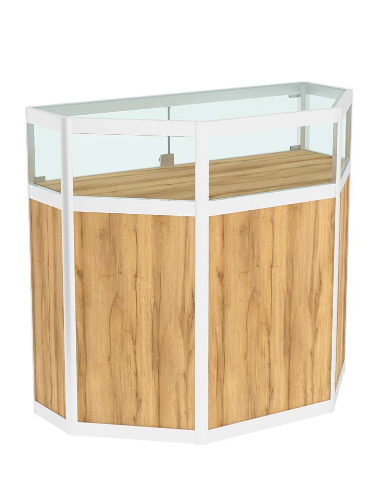 Прилавок из профиля трапеция №2  (закрытый) Дуб Золотистый