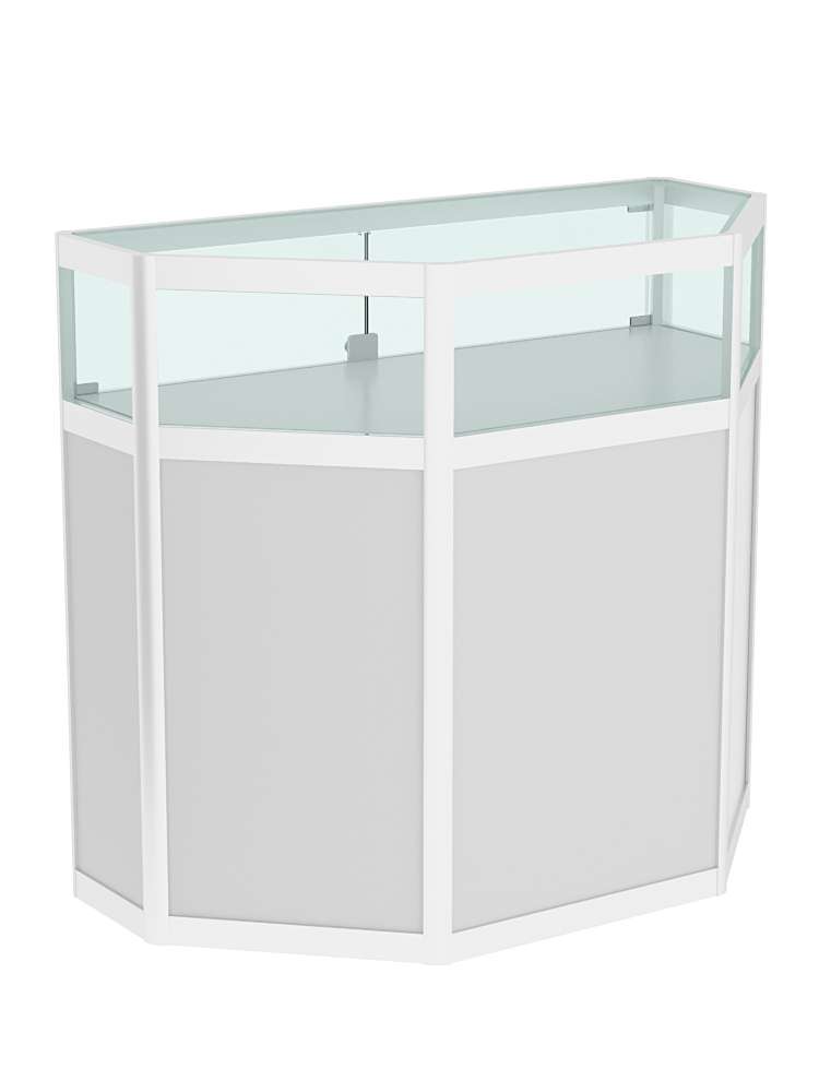 Прилавок из профиля трапеция №2  (закрытый) Серый