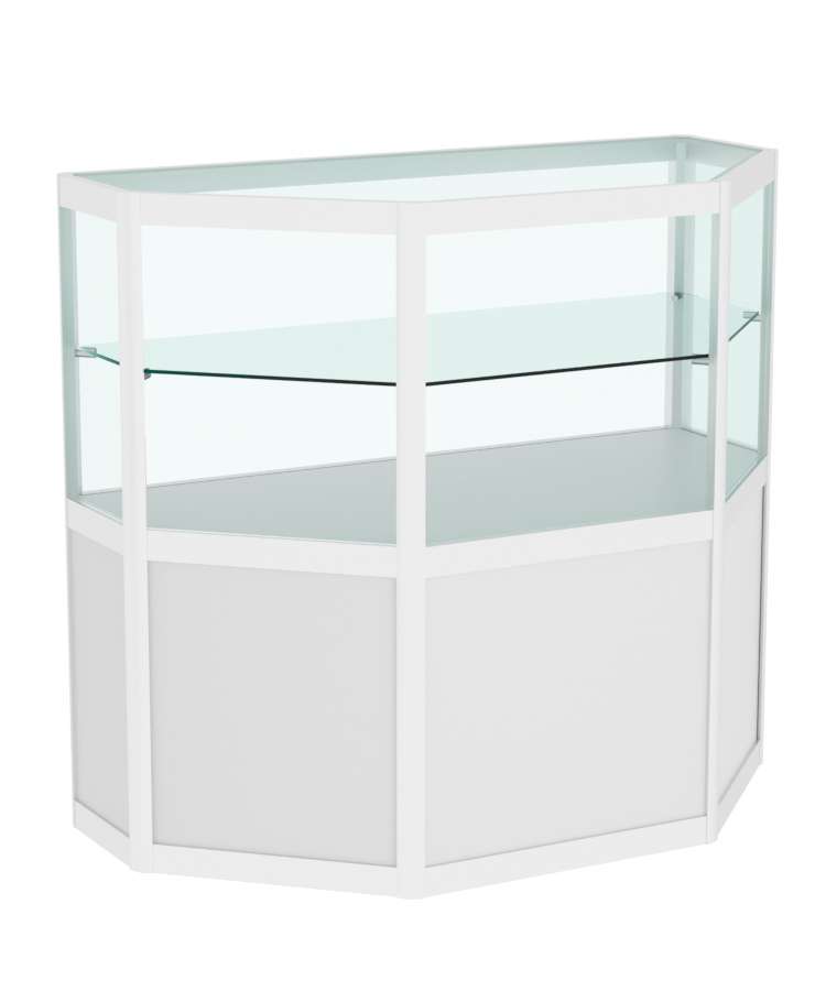 Прилавок из профиля трапеция №3  (открытый) Серый