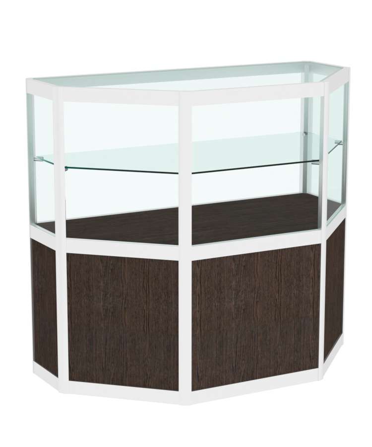 Прилавок из профиля трапеция №3  (открытый) Дуб Венге