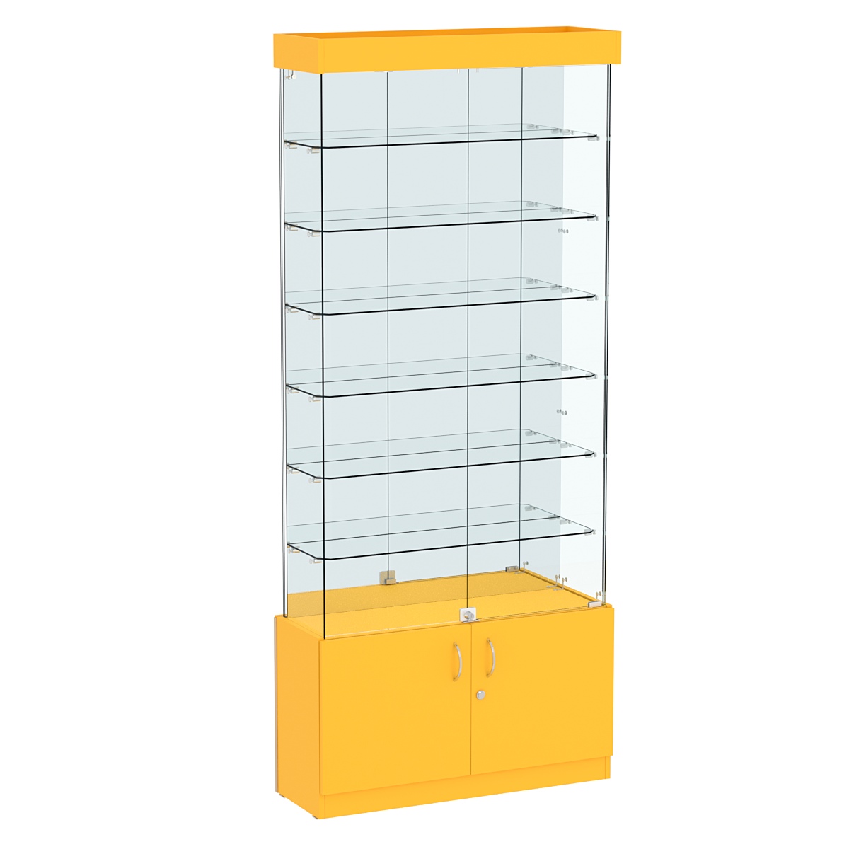 Витрина Истра №32 прямоугольная (задняя стенка - зеркало) Солнечный Свет 0134 BS