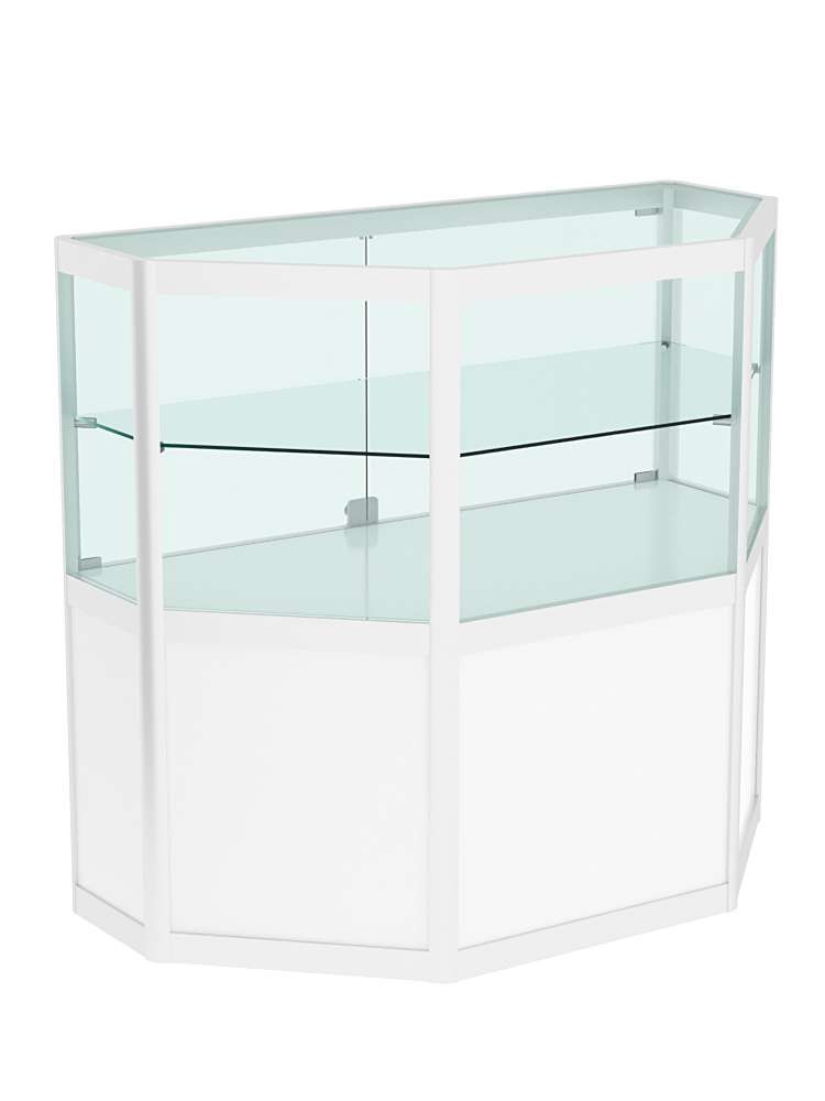 Прилавок из профиля трапеция №3 (закрытый) Белый