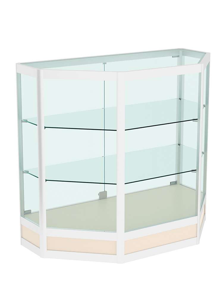 Прилавок из профиля трапеция №4  (закрытый) Крем Вайс