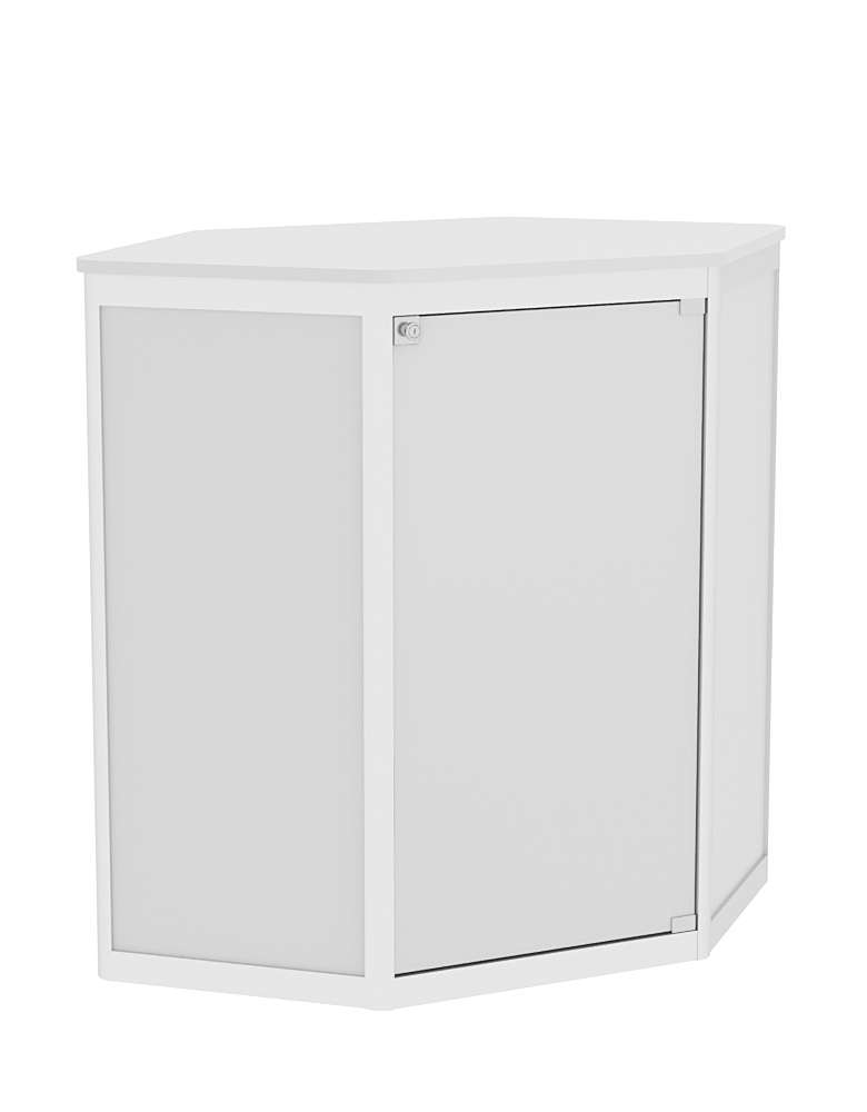 Прилавок из профиля угловой шестигранный №1 (закрытый) Серый