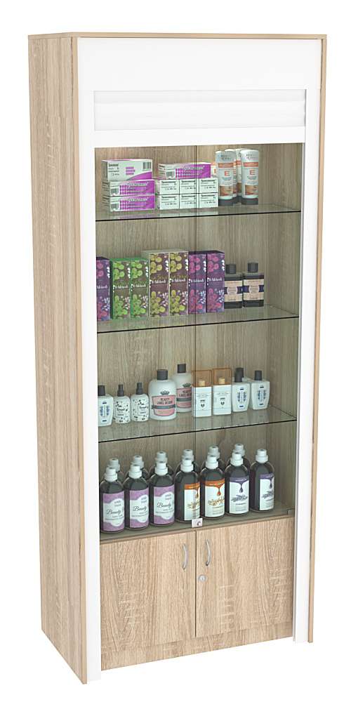 Торговая витрина с рольставнями ЭК-300-1 Дуб сонома