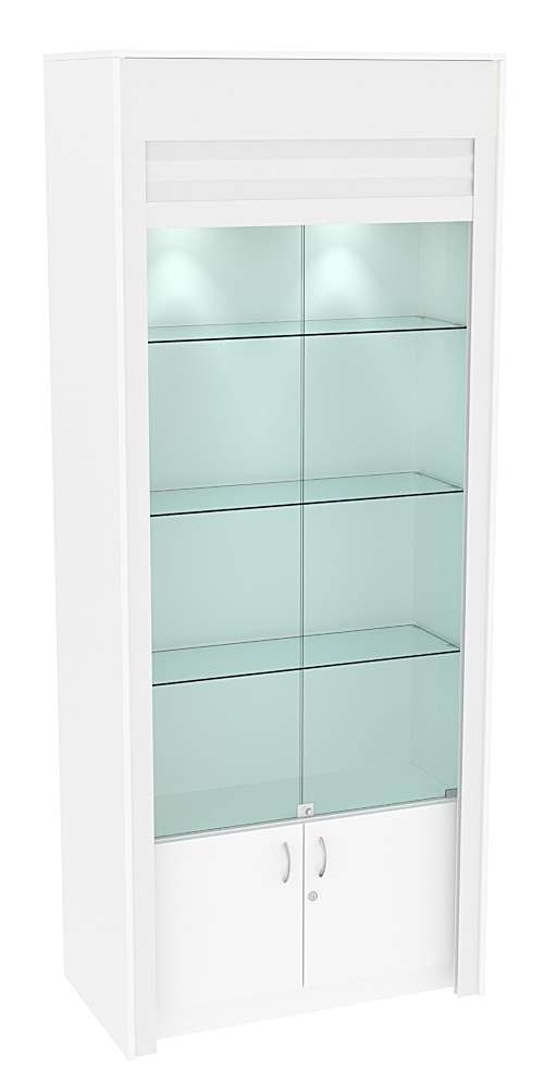 Торговая витрина с рольставнями ЭК-300-1 Белый