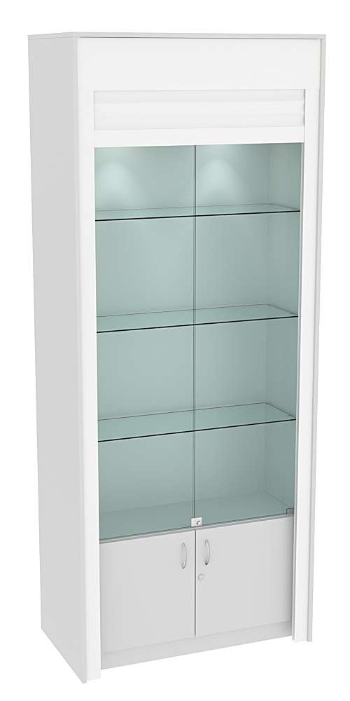 Торговая витрина с рольставнями ЭК-300-1 Серый