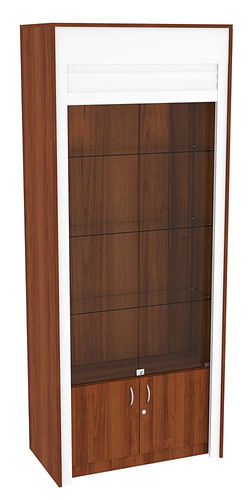 Торговая витрина с рольставнями ЭК-300-1 Орех