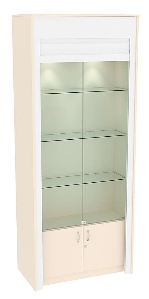 Торговая витрина с рольставнями ЭК-300-1 Крем Вайс