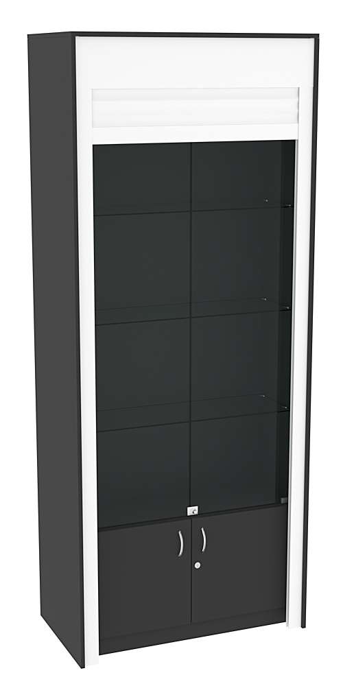 Торговая витрина с рольставнями ЭК-300-1 Черный