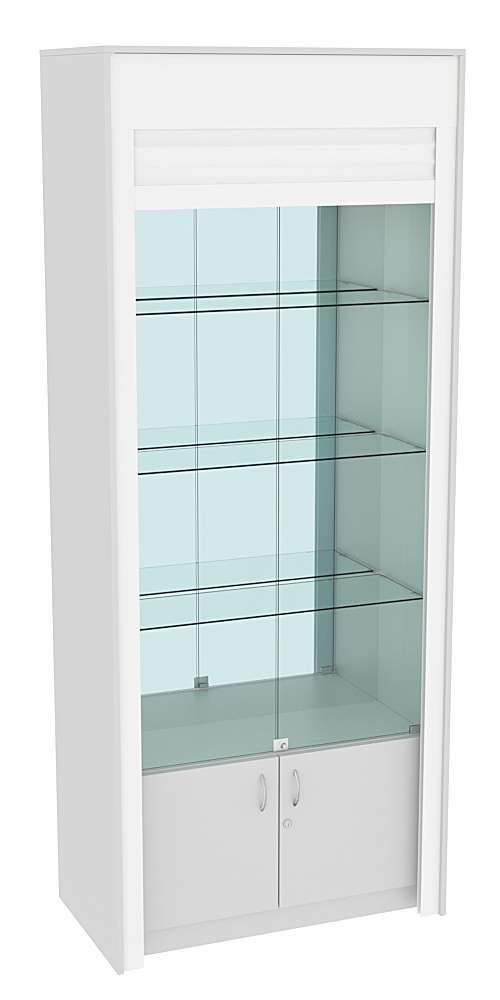 Торговая витрина с рольставнями ЭК-300-3 Серый