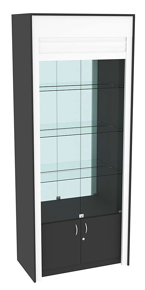 Торговая витрина с рольставнями ЭК-300-3 Черный