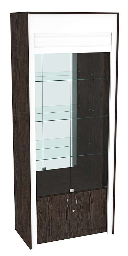 Торговая витрина с рольставнями ЭК-1-3 Дуб Венге