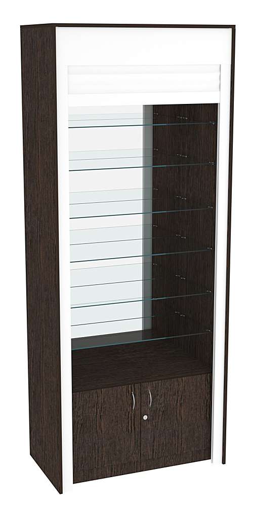 Торговая витрина с рольставнями ИС-132 Дуб Венге