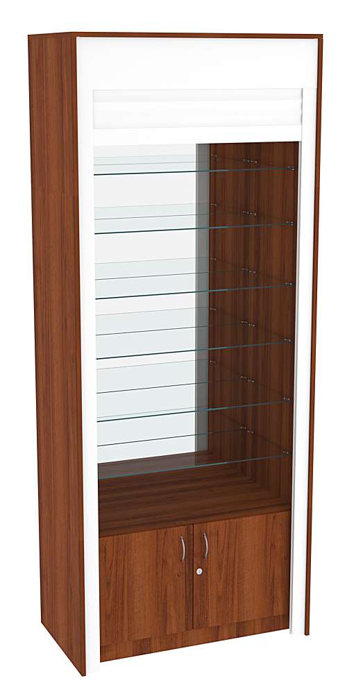 Торговая витрина с рольставнями ИС-132 Орех