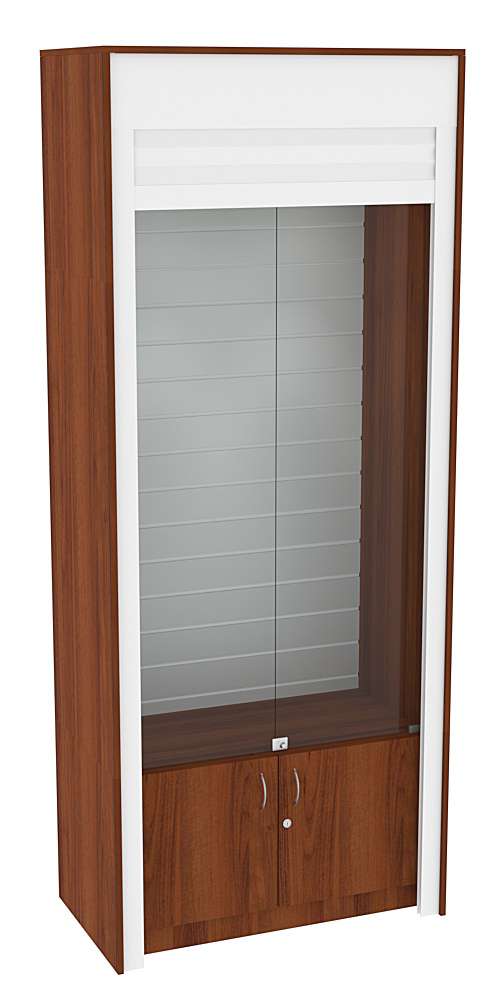 Торговая витрина с рольставнями ЭК-3 Орех