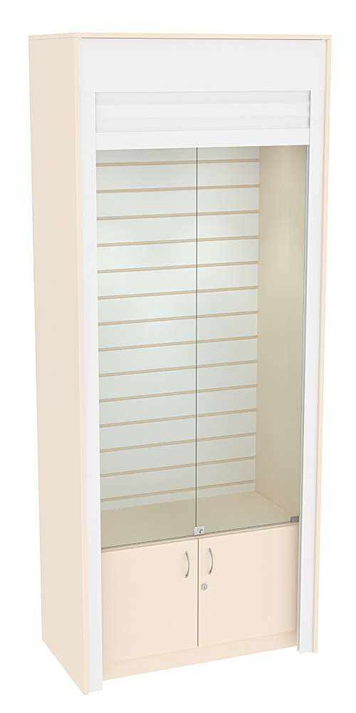 Торговая витрина с рольставнями ЭК-3 Крем Вайс