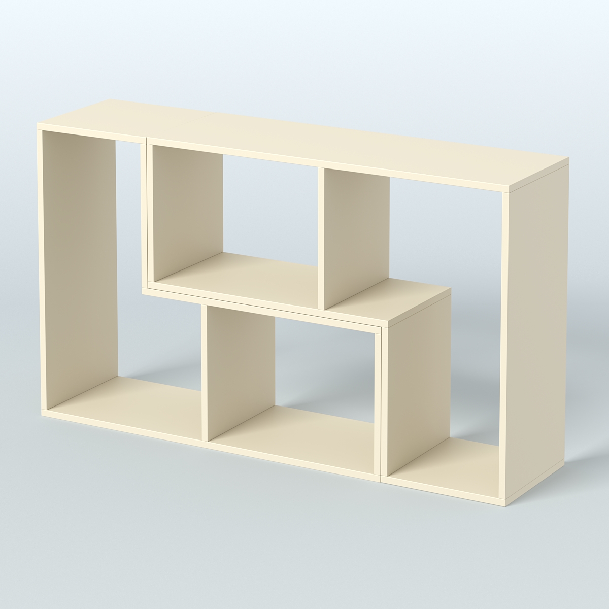 Торговый стеллаж Лофт №1 малый двухмодульный Крем Вайс