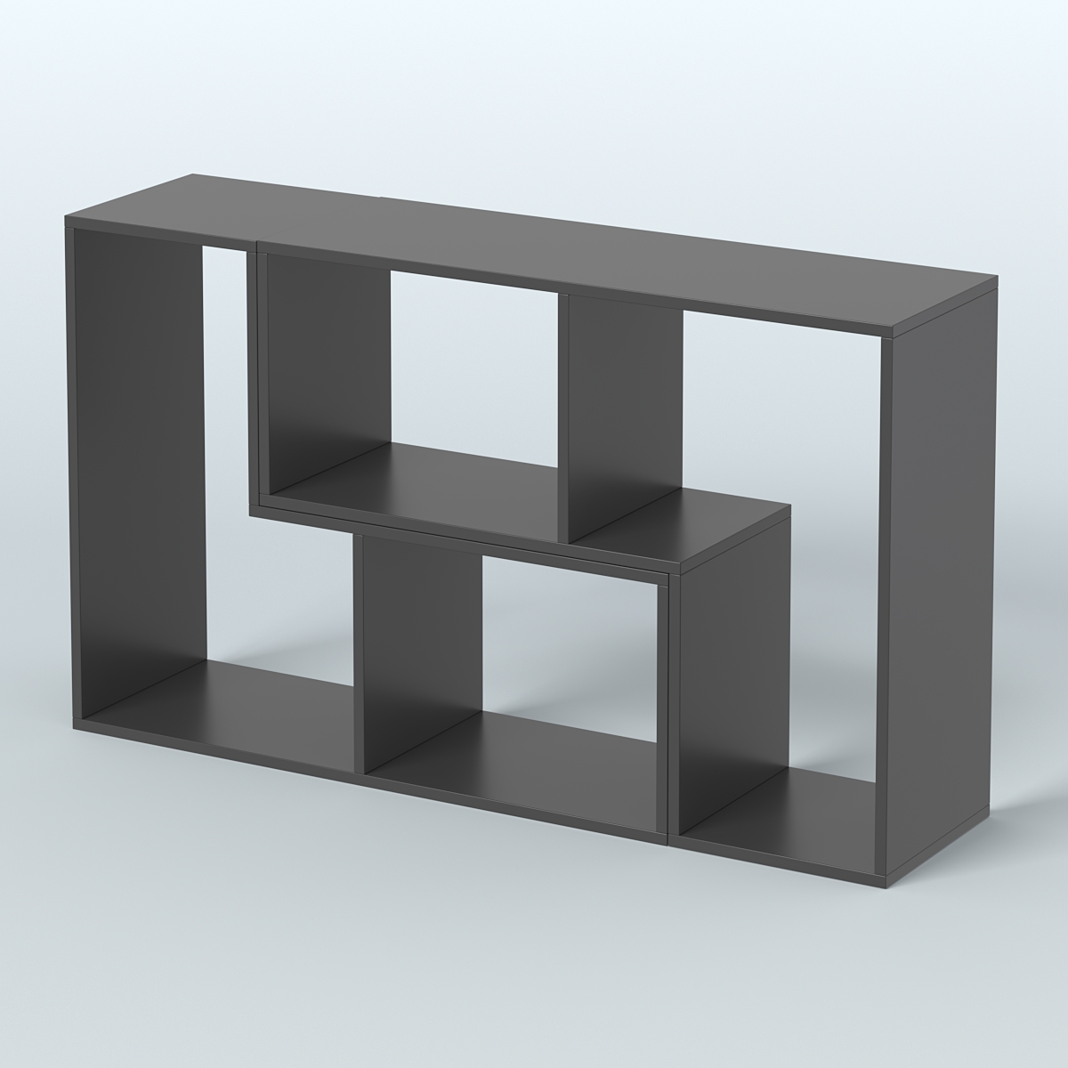 Торговый стеллаж Лофт №1 малый двухмодульный Черный