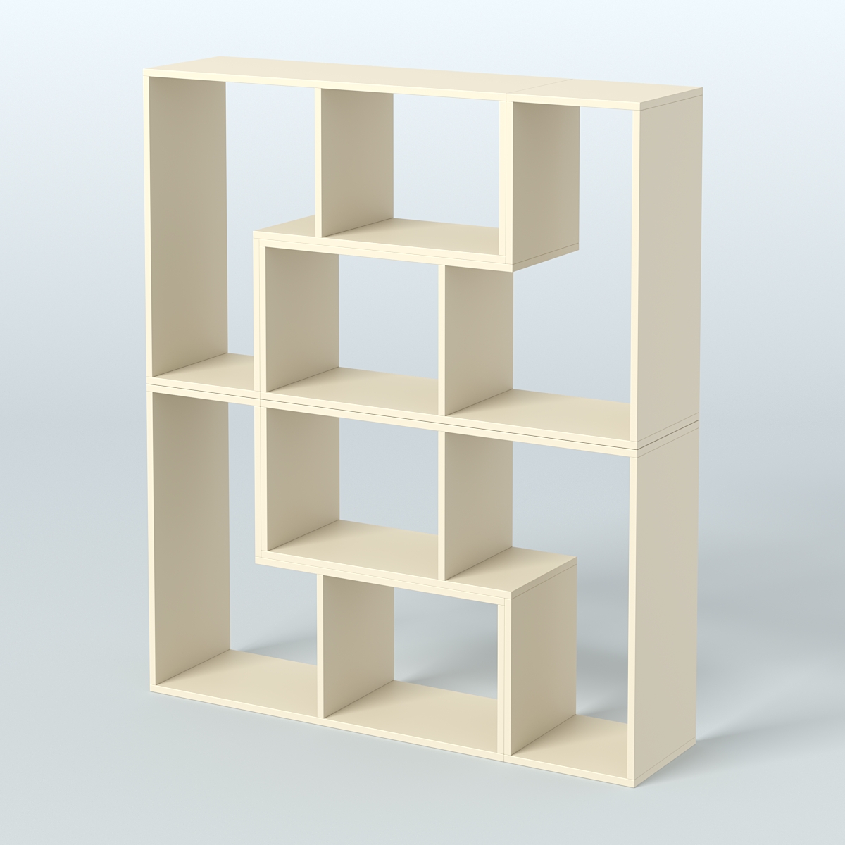 Торговый стеллаж Лофт №2 средний четырех- модульный Крем Вайс