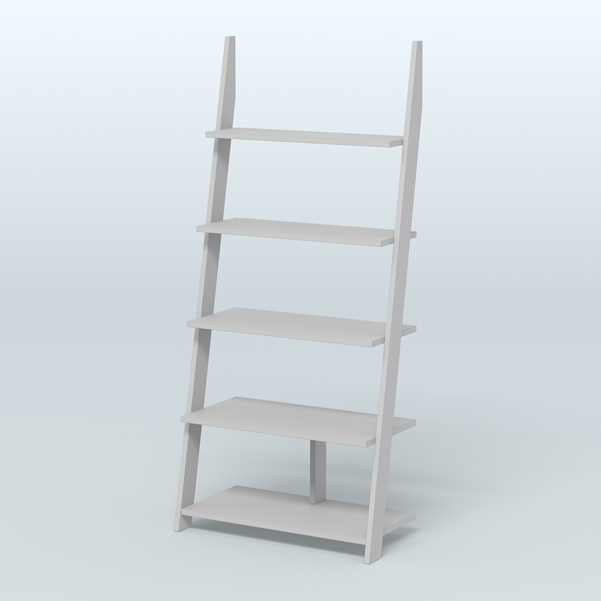 Торговая пристенная стойка ЛОФТ с пятью полками №1-950 Серый