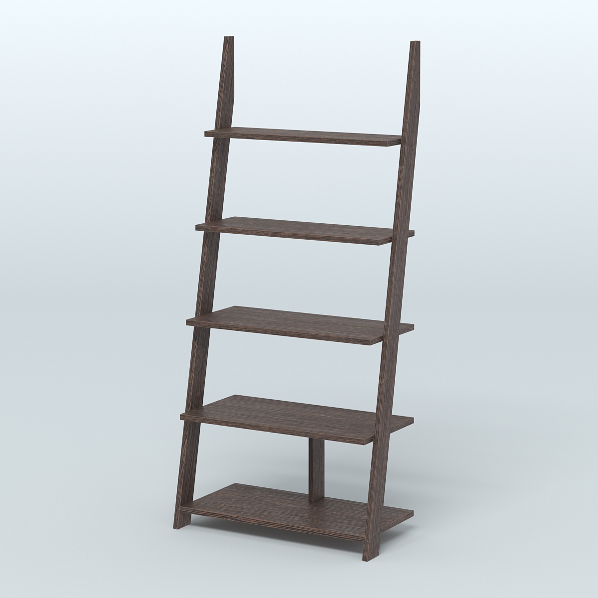 Торговая пристенная стойка ЛОФТ с пятью полками №1-950 Дуб Венге