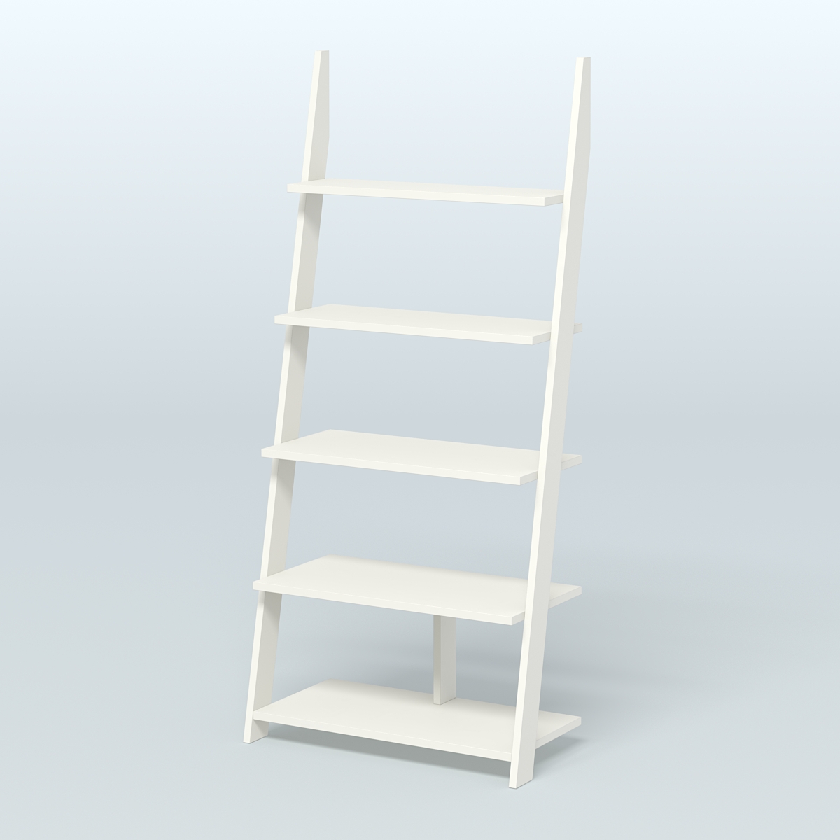 Торговая пристенная стойка ЛОФТ с пятью полками №1-950 Белый