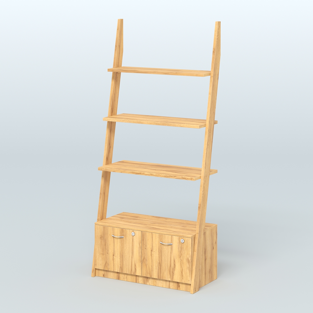 Торговая пристенная стойка ЛОФТ №2-950 с накопителем под два ящика Т-20 Дуб Золотистый