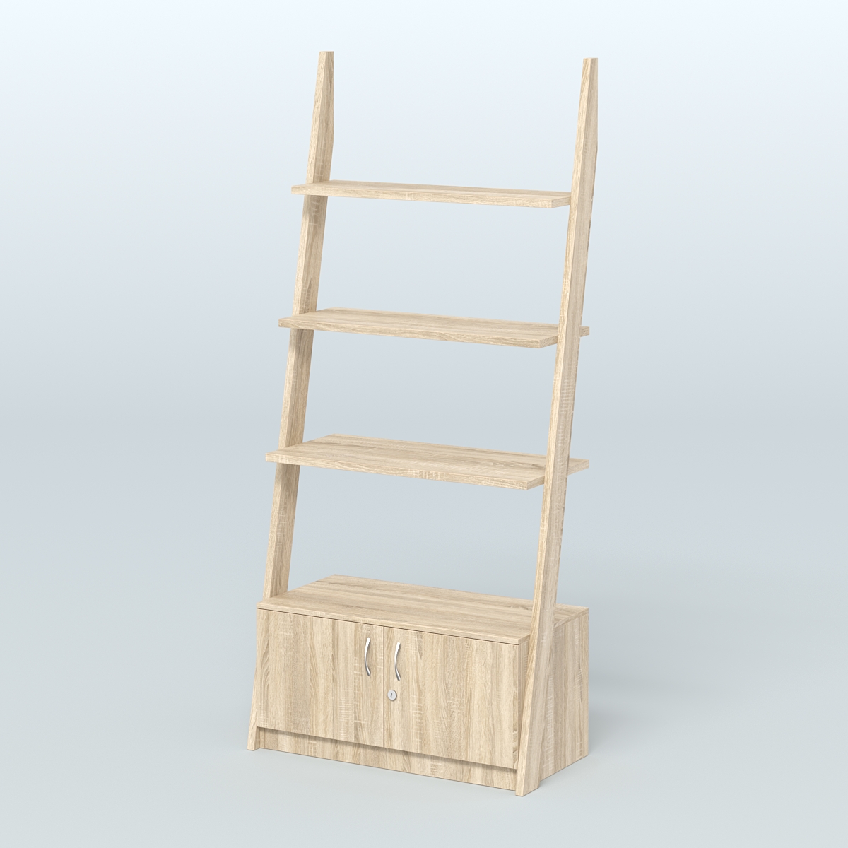 Торговая пристенная стойка ЛОФТ №2-950 с тумбой и распашными дверьми Т-25 Дуб Сонома