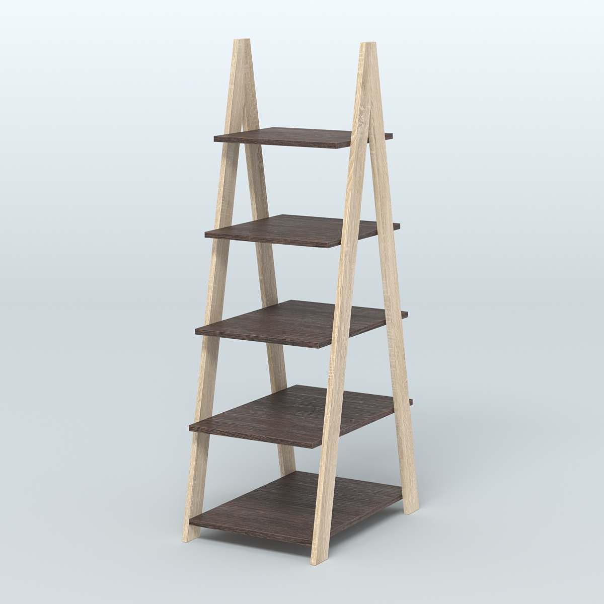 Торговая двусторонняя стойка ЛОФТ №3-650 узкая Дуб Сонома + Дуб Венге