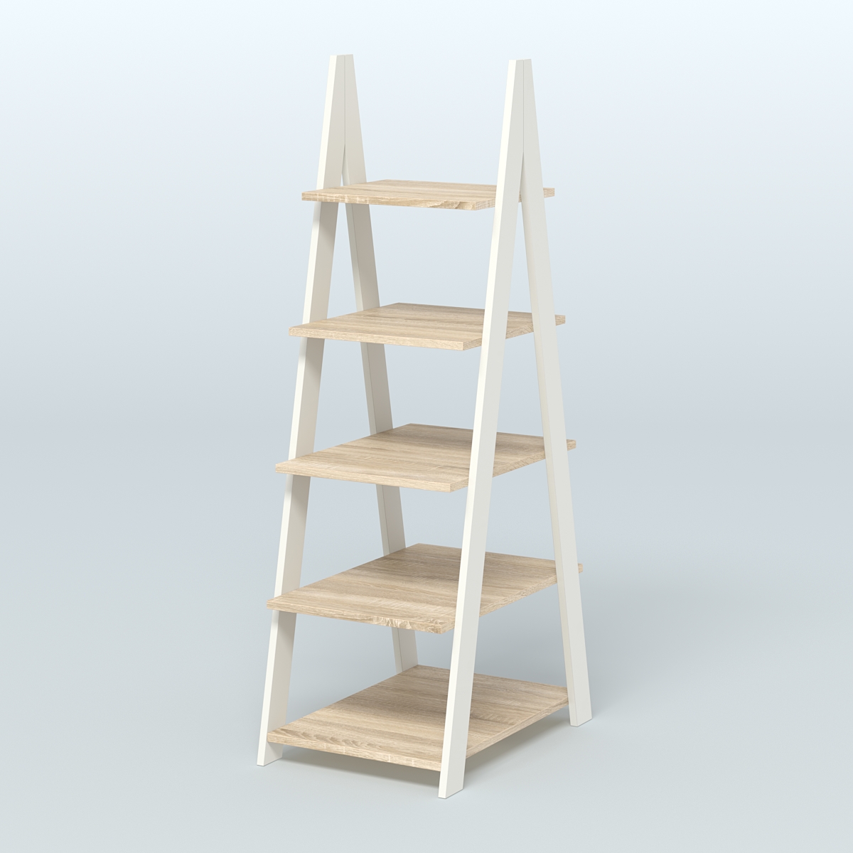 Торговая двусторонняя стойка ЛОФТ №3-650 узкая Белый + Дуб Сонома