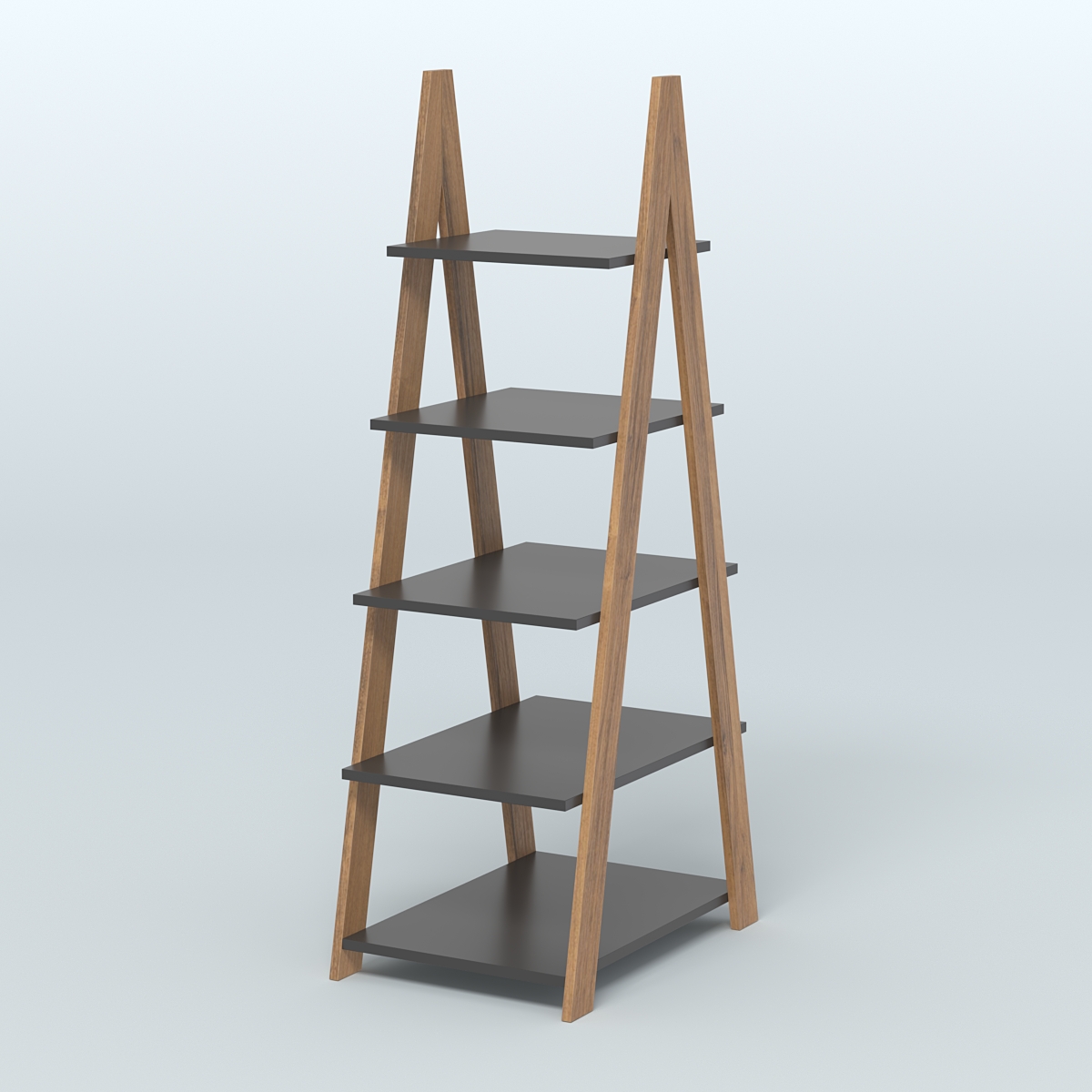 Торговая двусторонняя стойка ЛОФТ №3-650 узкая Орех + Черный