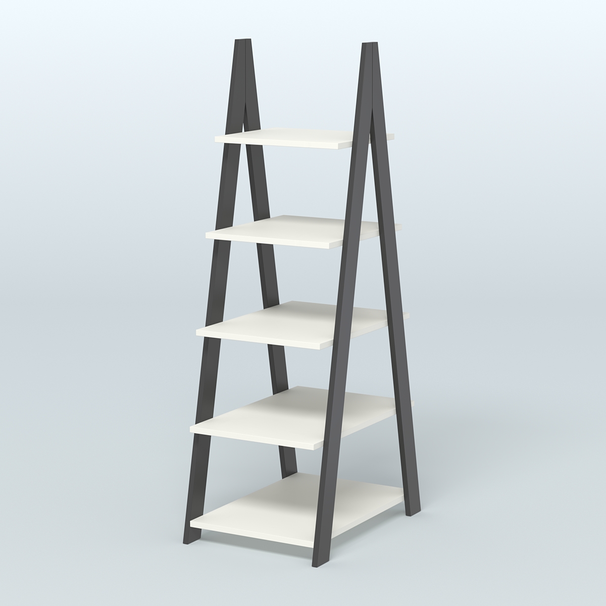 Торговая двусторонняя стойка ЛОФТ №3-650 узкая Черный + Белый