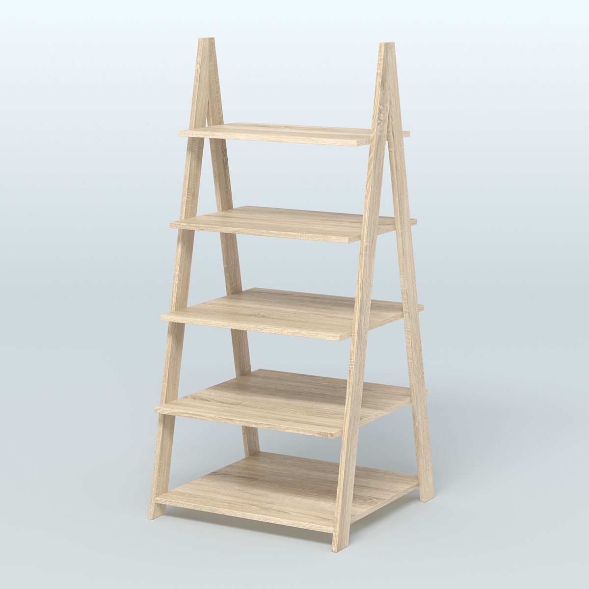 Торговая двусторонняя стойка ЛОФТ №3-950 с широкими полками Дуб Сонома