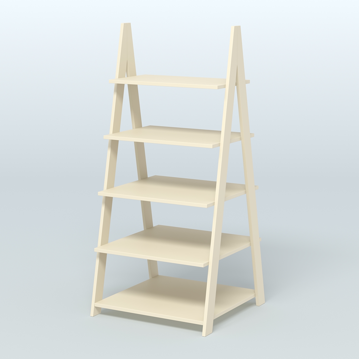 Торговая двусторонняя стойка ЛОФТ №3-950 с широкими полками Крем Вайс