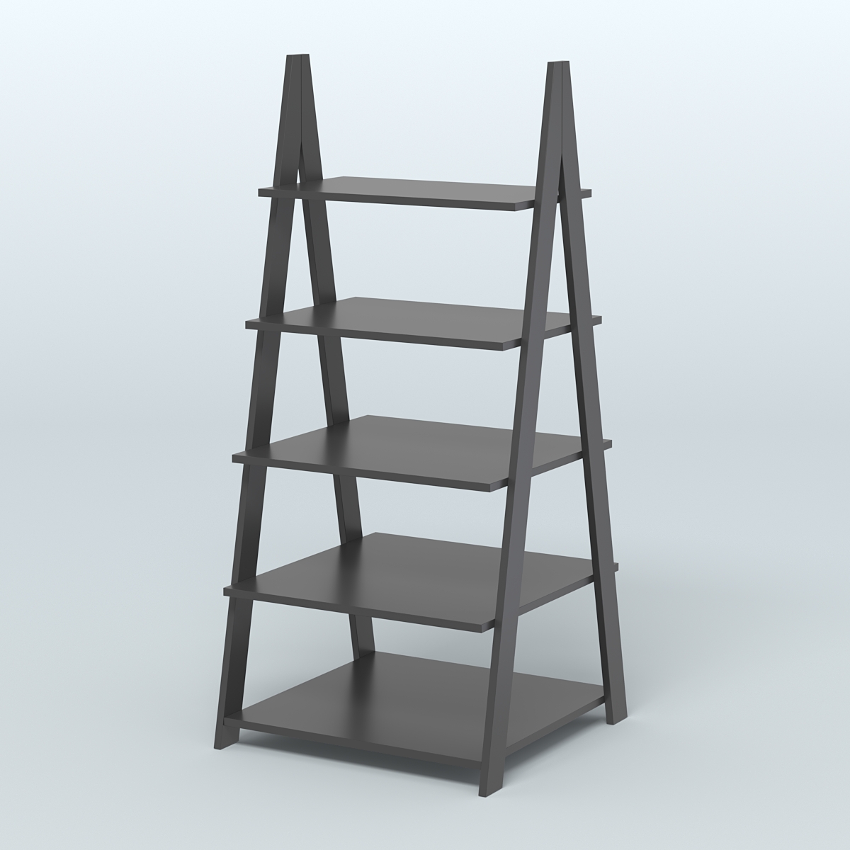 Торговая двусторонняя стойка ЛОФТ №3-950 с широкими полками Черный