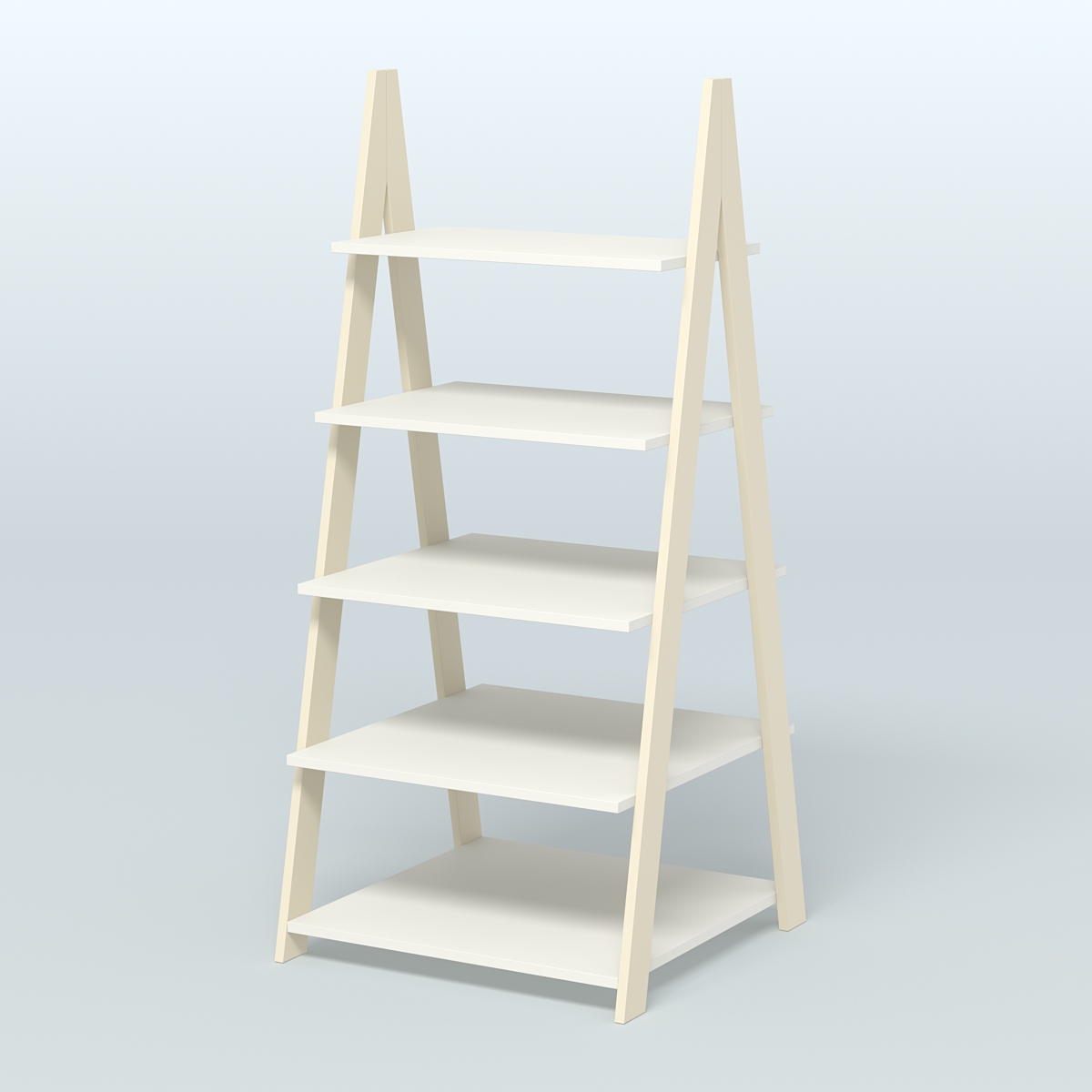 Торговая двусторонняя стойка ЛОФТ №3-950 с широкими полками Крем Вайс + Белый