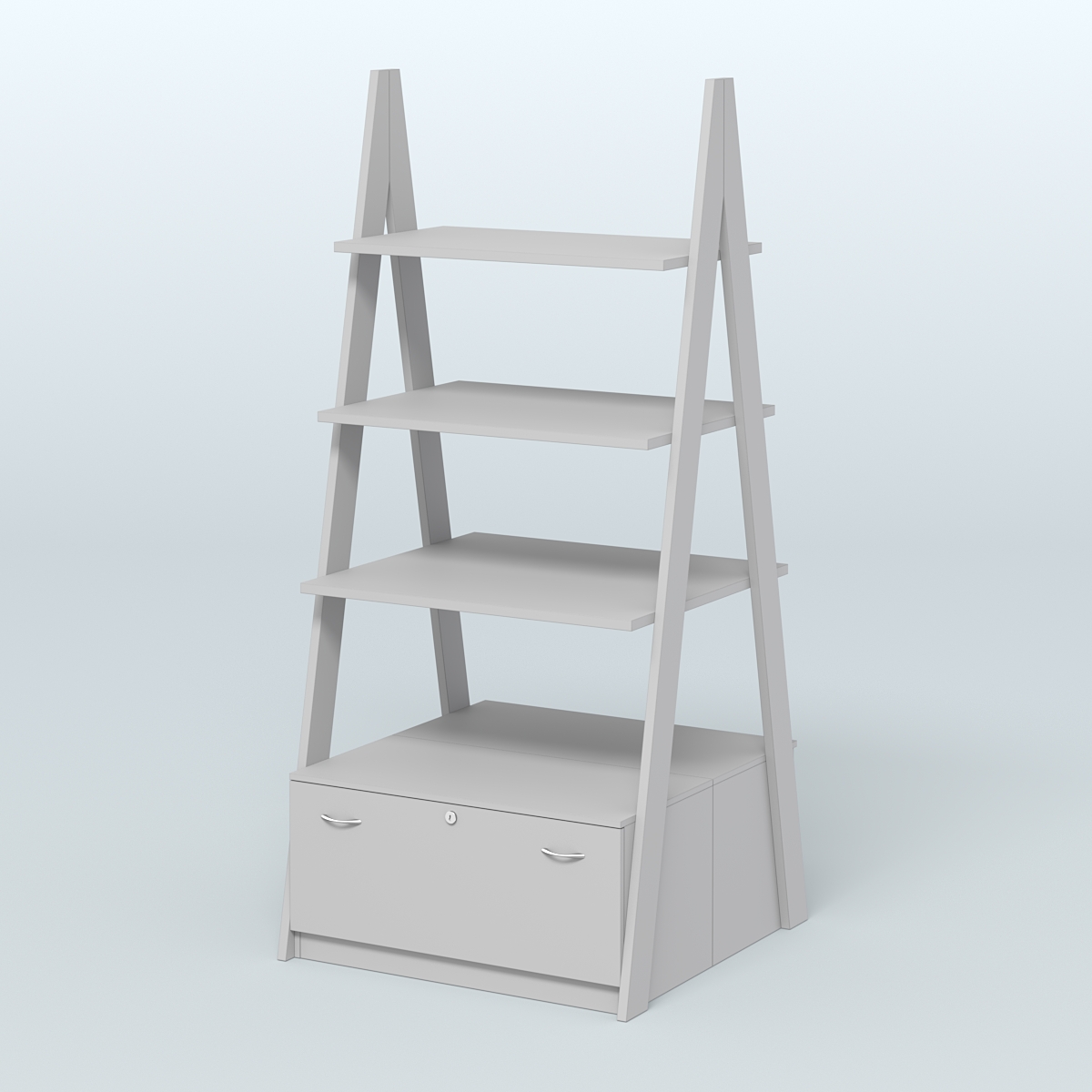 Торговая двусторонняя стойка ЛОФТ №4-950 с двумя тумбами Т-16 Серый