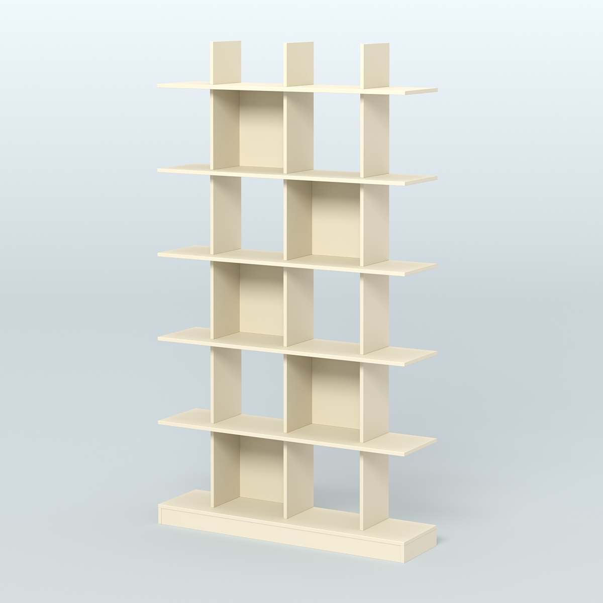 Торговый стеллаж Лофт №4 с ячейками Крем Вайс