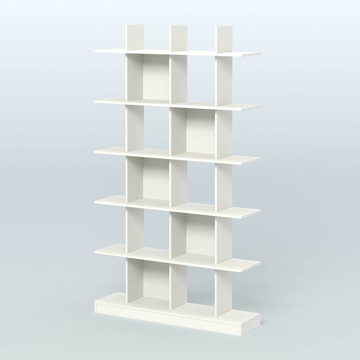 Торговый стеллаж Лофт №4 с ячейками Белый