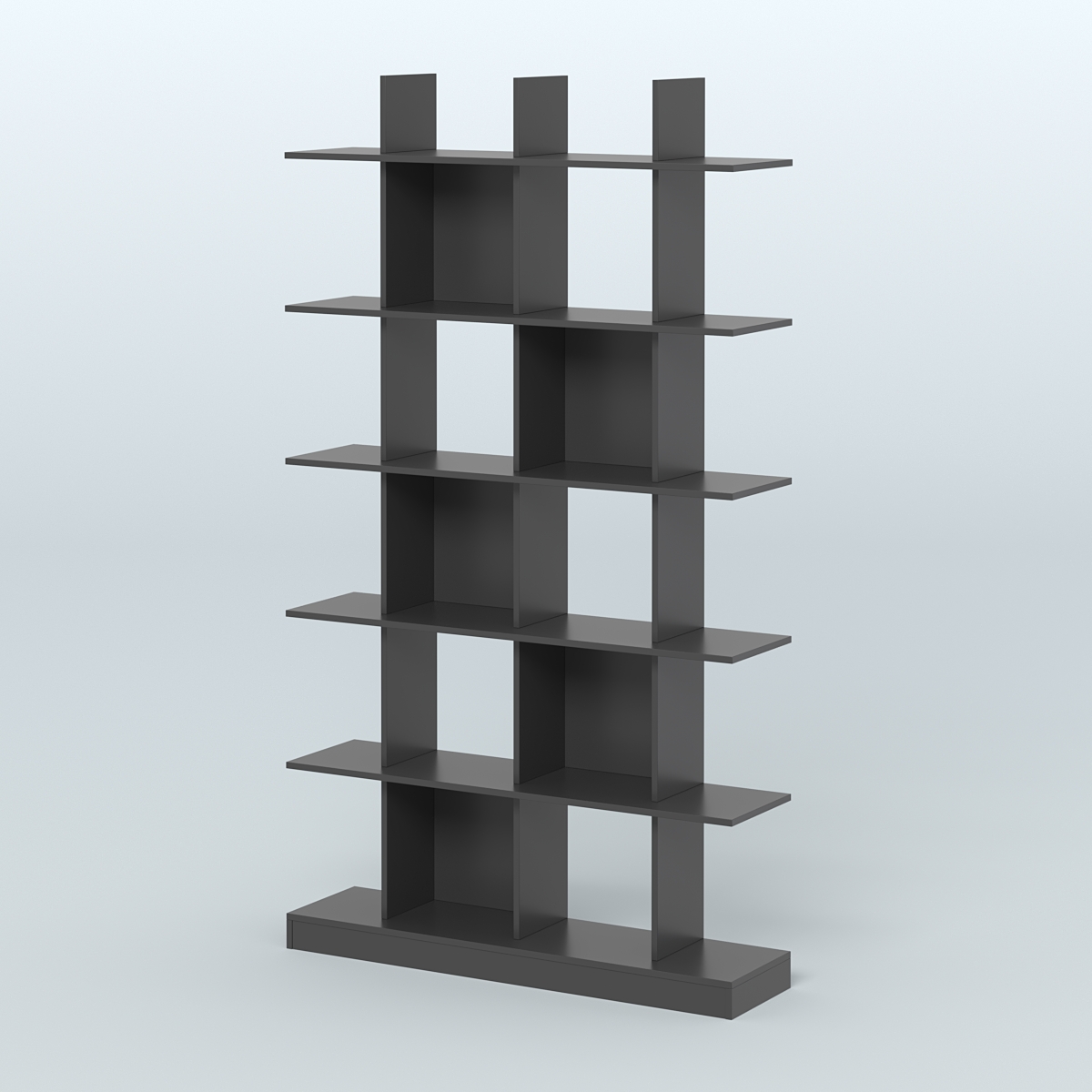 Торговый стеллаж Лофт №4 с ячейками Черный