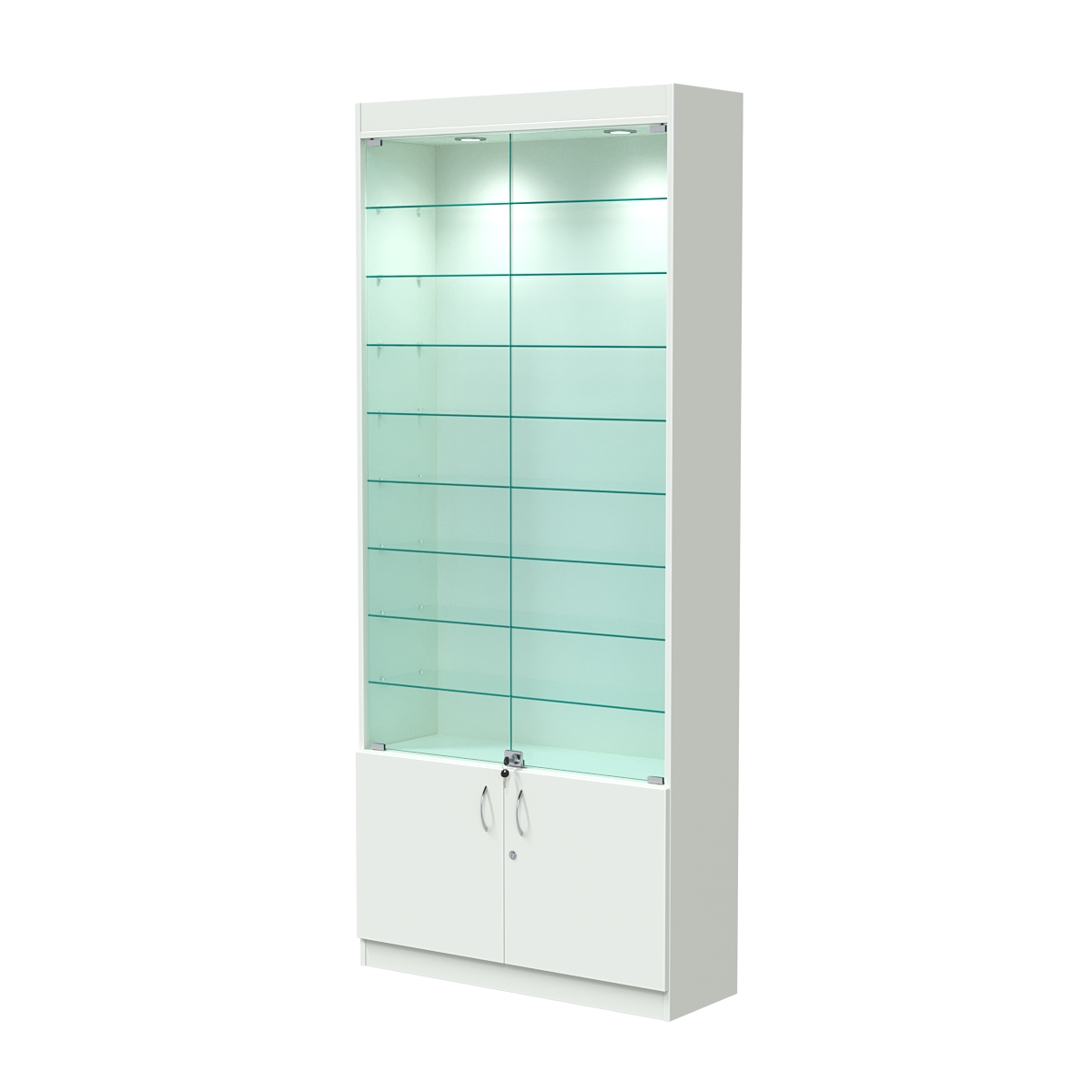 Витрина ОПТИКА №1-1 (задняя стенка ДВП) Белый